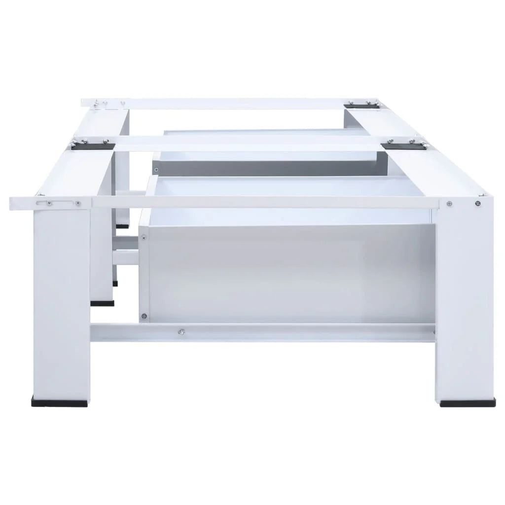 Washing and Drying Machine Pedestal with Pull-out Shelves White O284