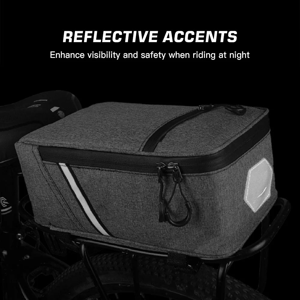 5L Water-resistant Canvas Bike Rear Seat Bag Z928