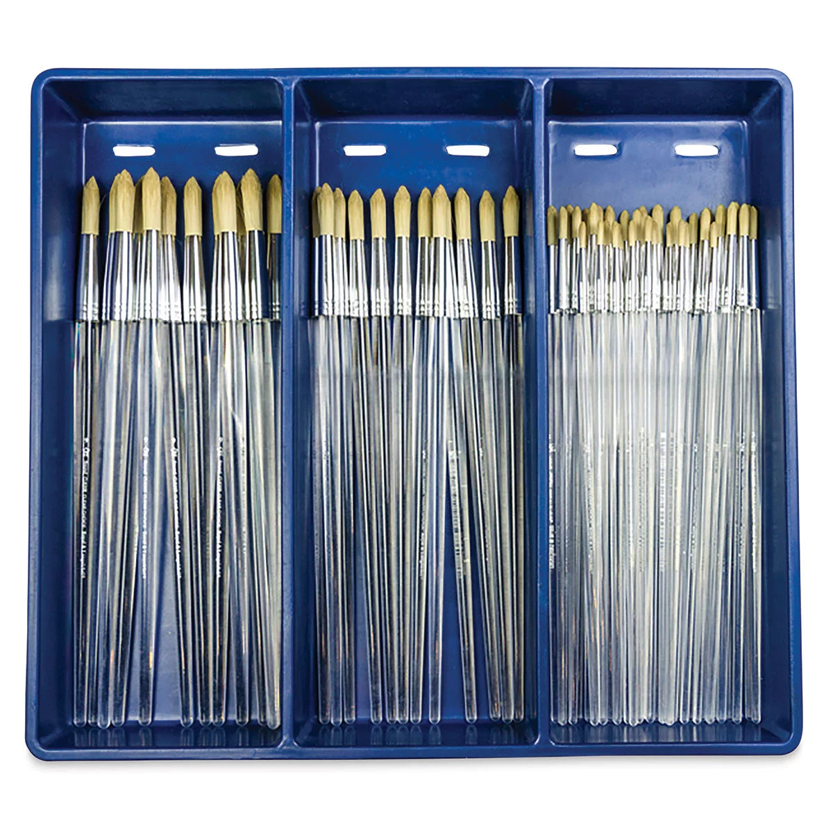 Clear Choice Brush Set Round Set of 60 Long Handle N104661