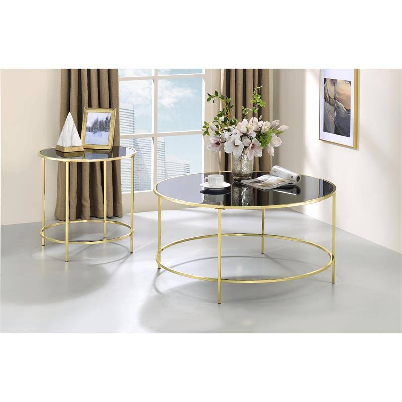 Contemporary Glass Top Side Table H371