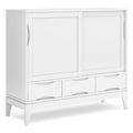 White Solid Hardwood Storage Cabinet W56460