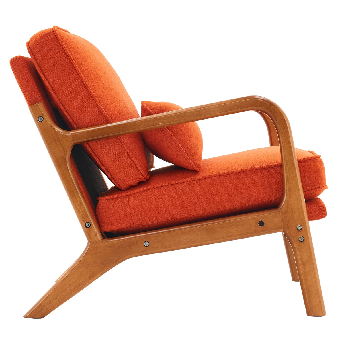 Oak Upholstered Armrest Lounge Chair R2288