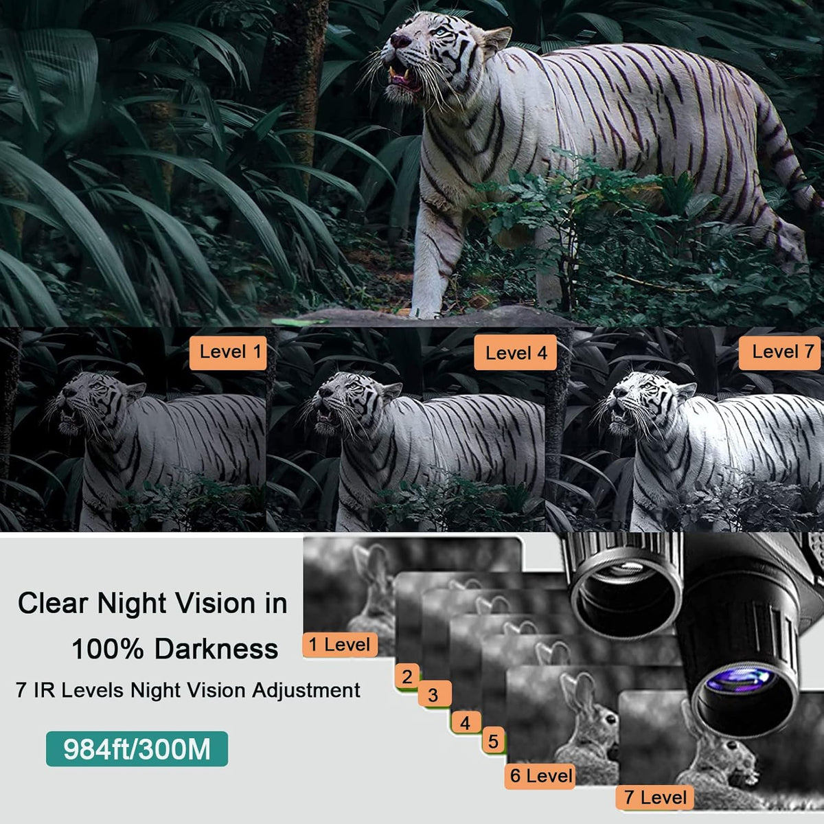 Night Vision Goggles and Day Binoculars Digital Infrared Goggles with 2.5 LCD Screen U9710