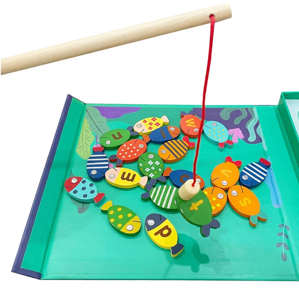 Montessori Wooden Magnetic Fishing Toy Y6020