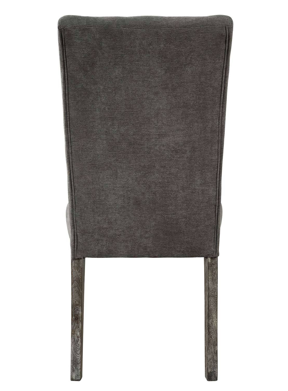 Gray Velvet Side Chair Set of 2 D53225