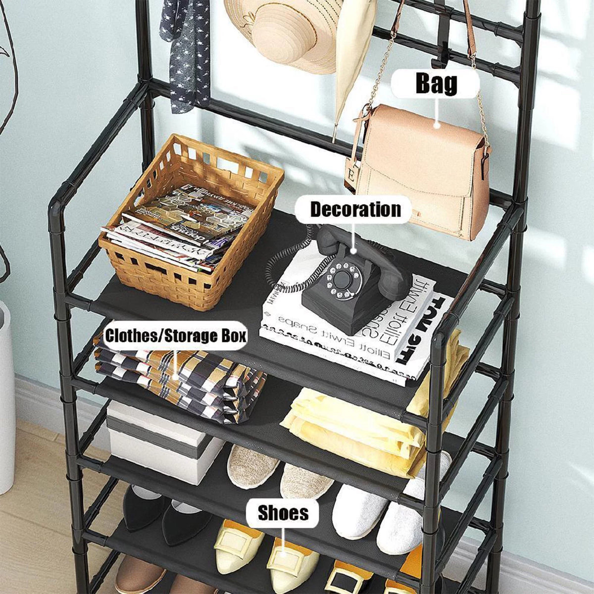 Entryway Bench with Coat Rack and Shoe Bench C959380