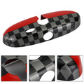 Black/Grey Checkered Rear View Mirror Cover J579802