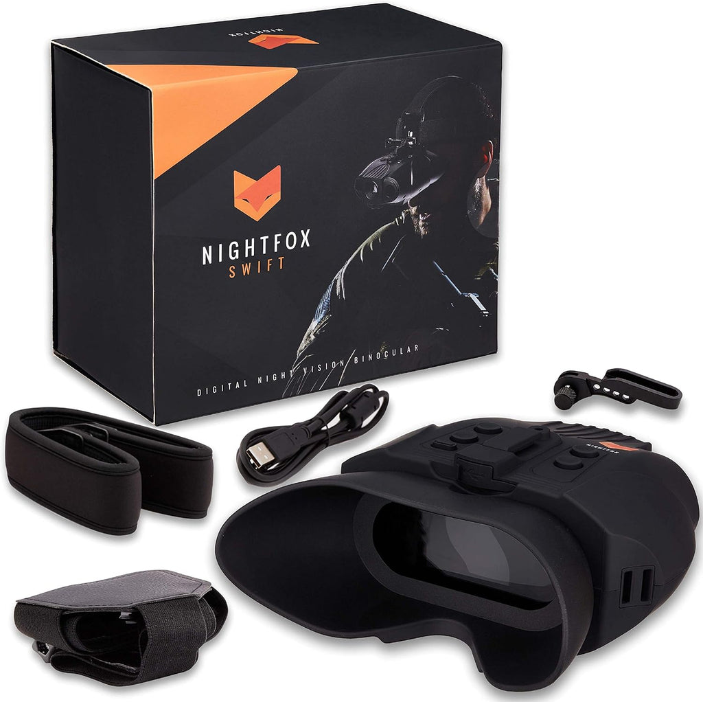 Night Vision Goggles Digital Infrared 1x Magnification 75yd Range Rechargeable Battery O95549