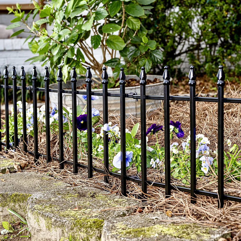 Black Powder Coated Steel Garden Border N731
