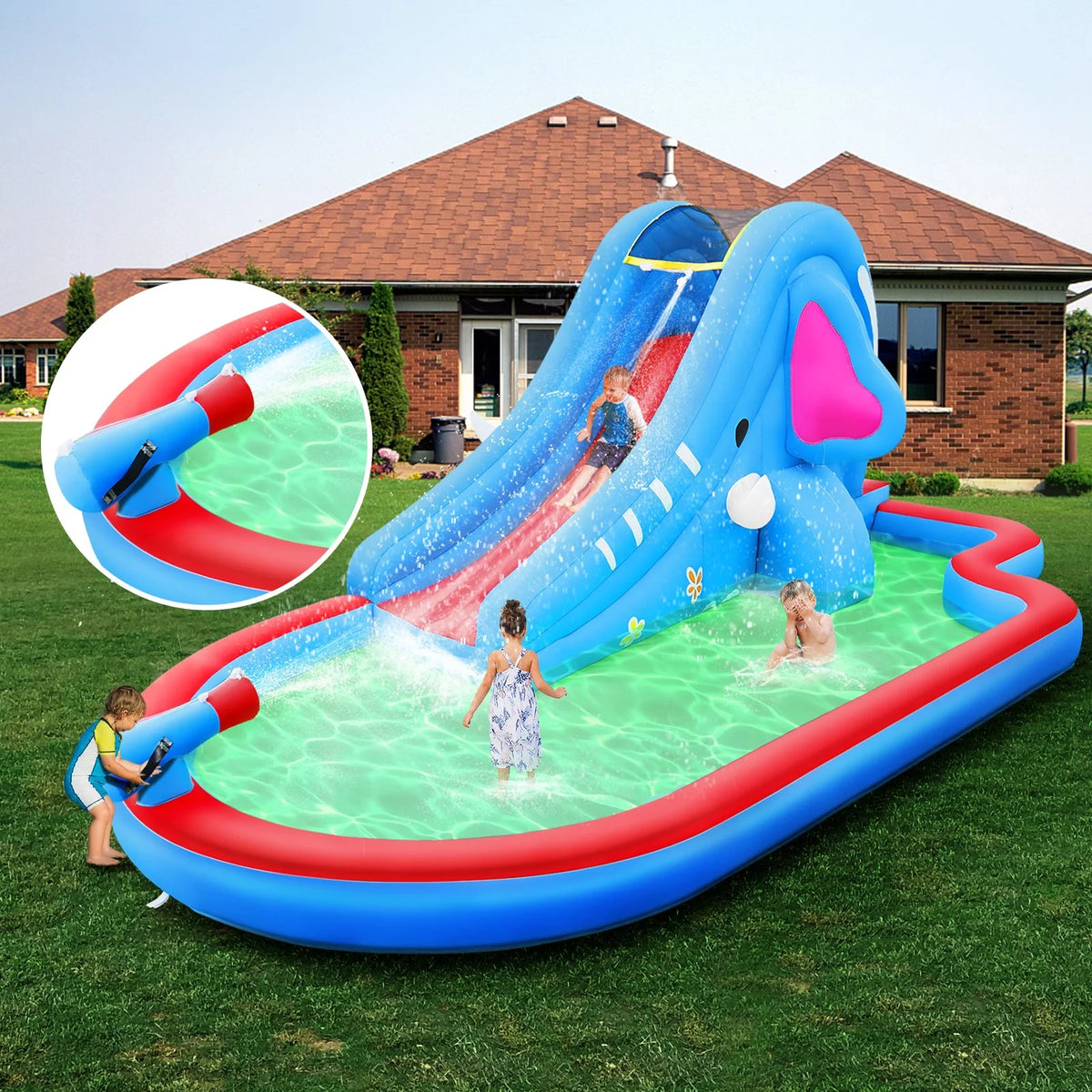Heavy Duty Inflatable Water Slide with Blower Z7643