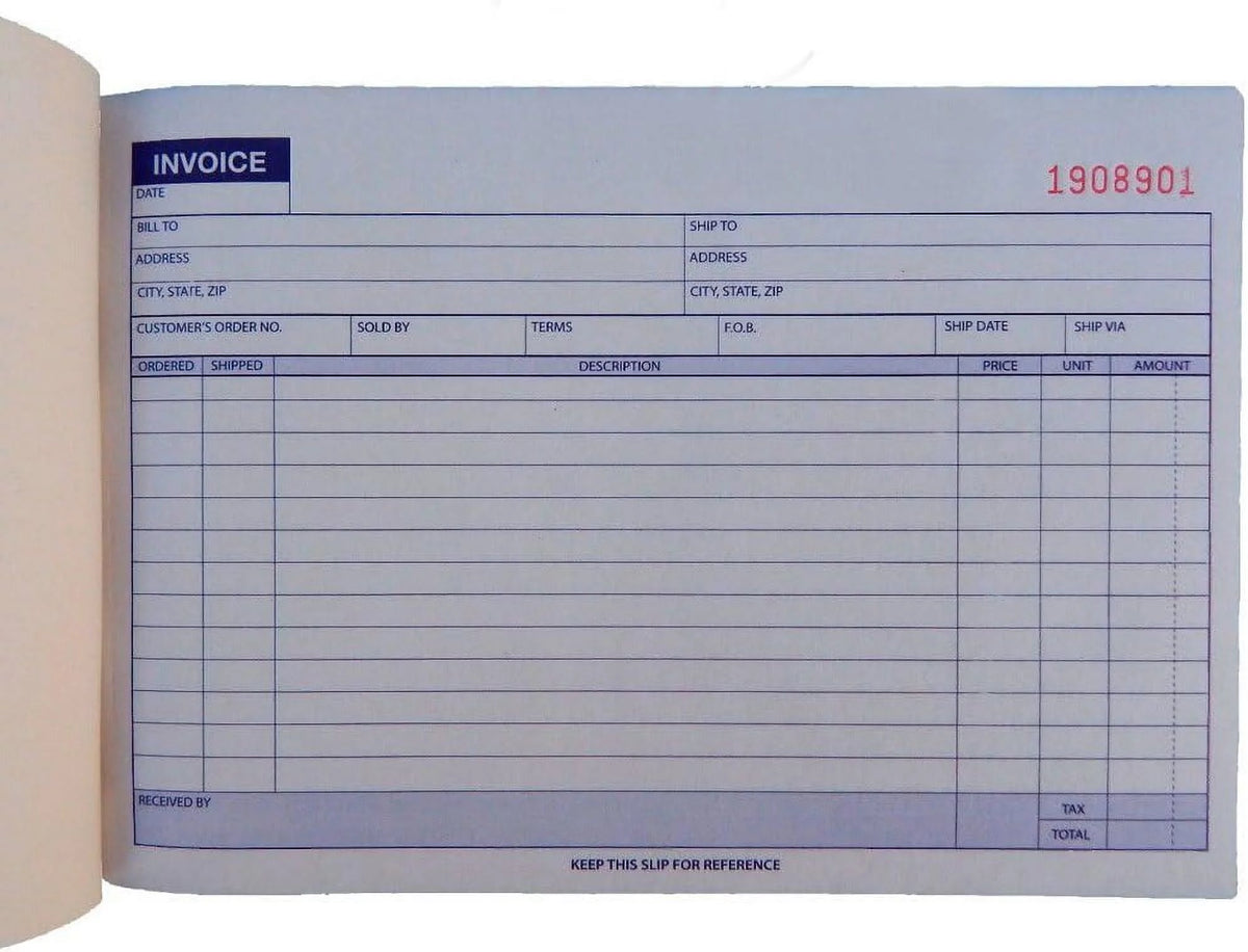 Carbonless Invoice Receipt Book 2 Part 50 Sets S710