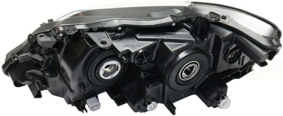 Headlight Assembly Passenger Side Black Housing W7496