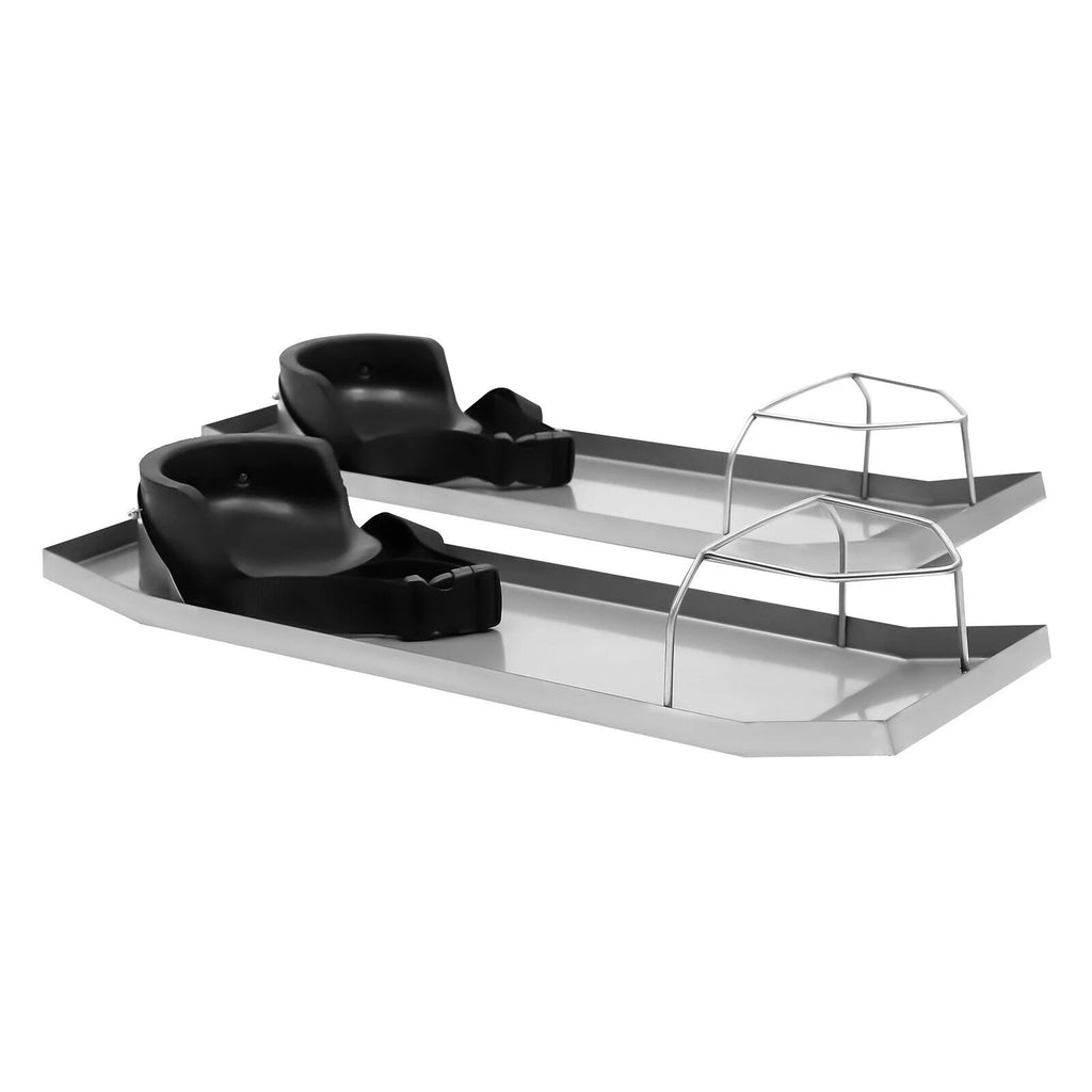 1 Pair Stainless Steel Moving Sliders with Concrete Knee Pads & Board Straps 28*8in O738
