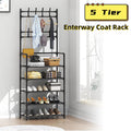 Entryway Bench with Coat Rack and Shoe Bench C959380