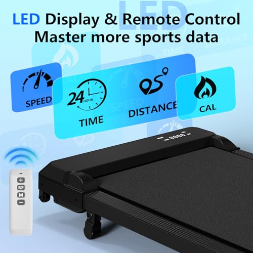 3-in-1 Walking Pad with Incline, 2.5 HP Under Desk Treadmill, 265 LBS Compact Treadmill with LED Display D121766