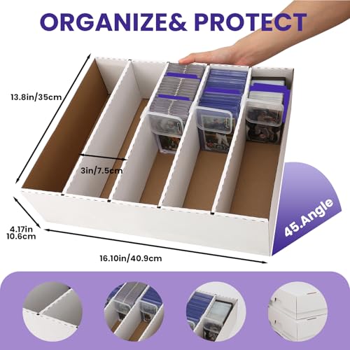Trading Card Storage Box Holds 3940 Cards 2-Pack D2194
