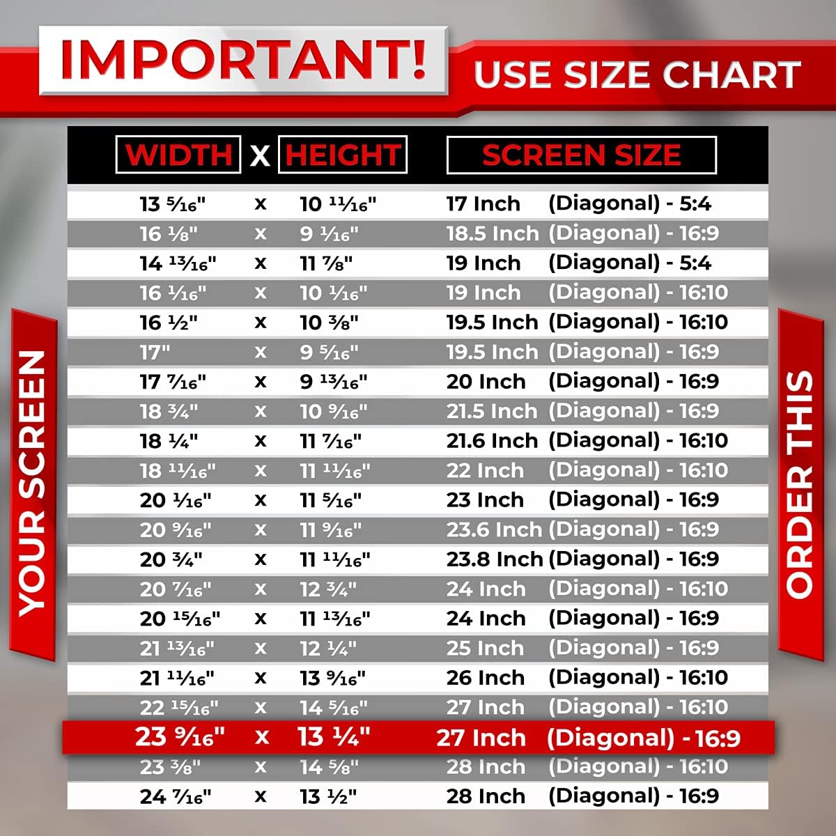 27 Inch Computer Privacy Screen Filter for 16:9 Widescreen Monitor, Pack of 2 Q368732