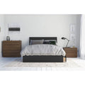 Modern Engineered Wood 4 Piece Full Size Bedroom Set in Black V582723