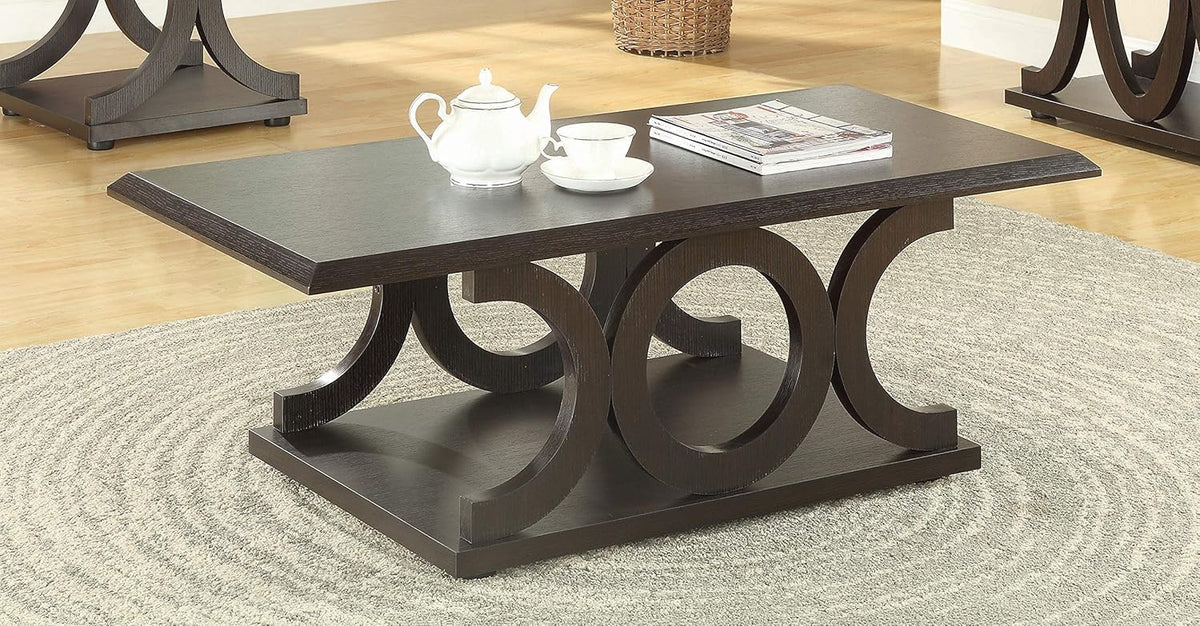 C-Shaped Coffee Table Cappuccino F730