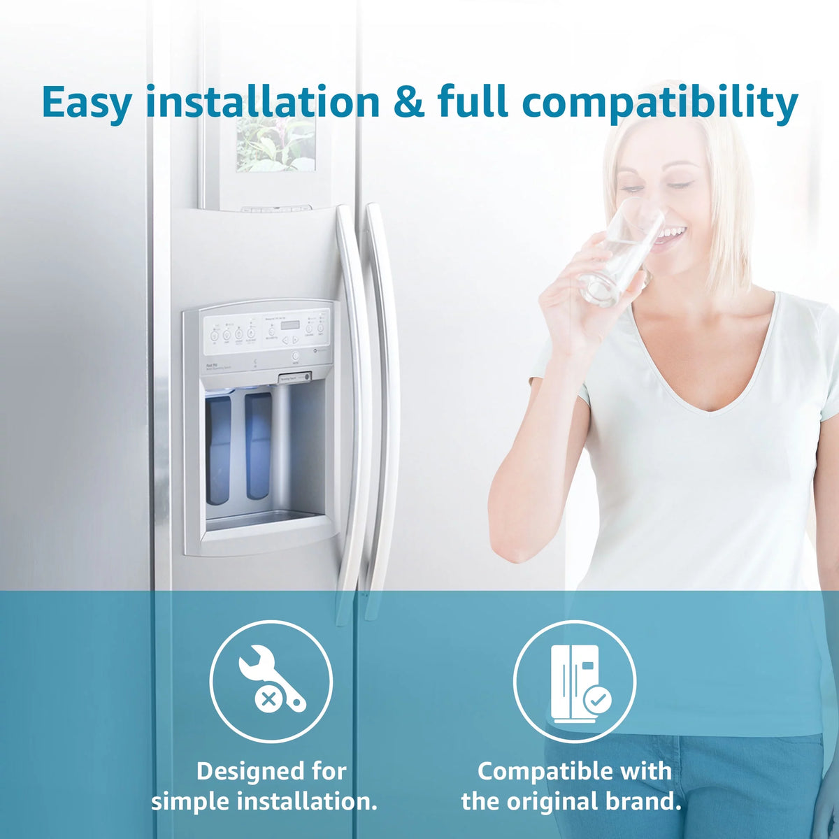 Refrigerator Water Filter Replacement 4 Filters U75587