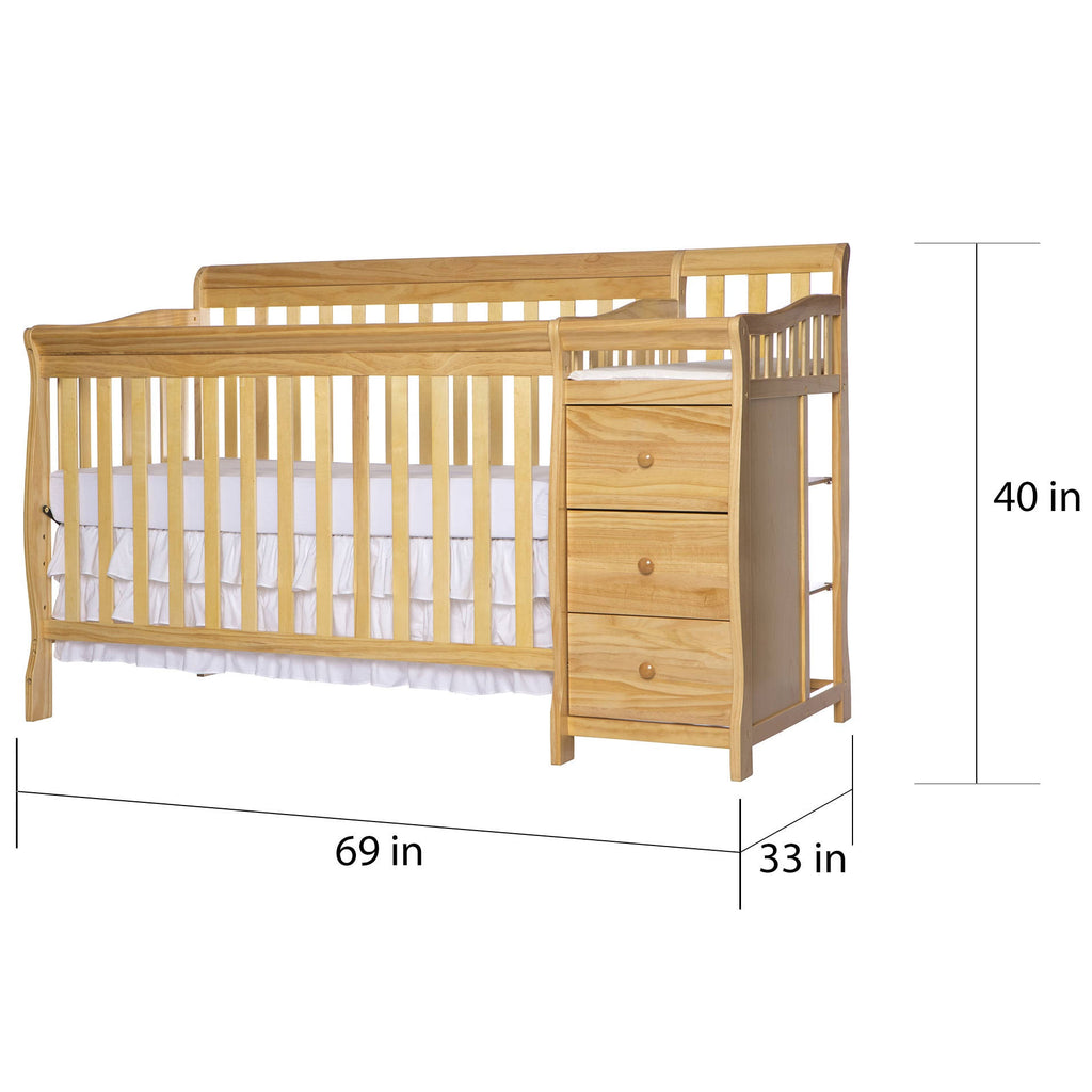 5-in-1 Convertible Crib with Changer - Natural Z776