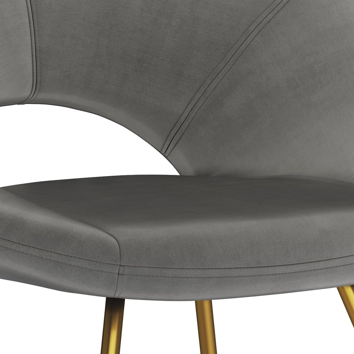 Gray Velvet Accent Chair Y9358