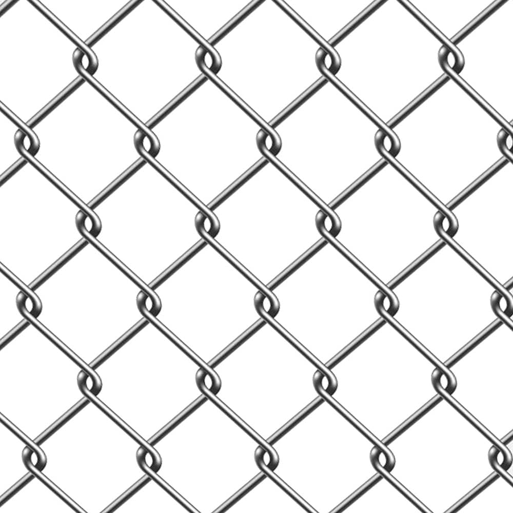 Galvanized Steel 4 X 50 Feet Chain Link Fence Fabric, 12.5-AW Gauge, Silver D559