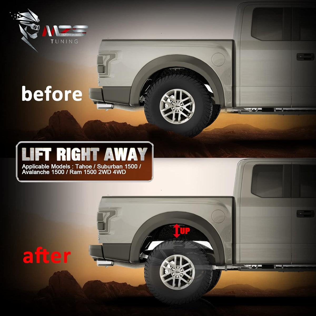 Leveling Kit 3.5" Rear Lifts Pack of 2 K29705