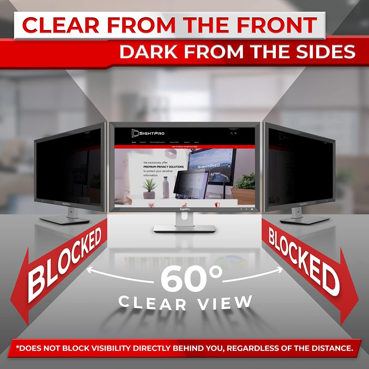 27 Inch Computer Privacy Screen Filter for 16:9 Widescreen Monitor, Pack of 2 Q368732