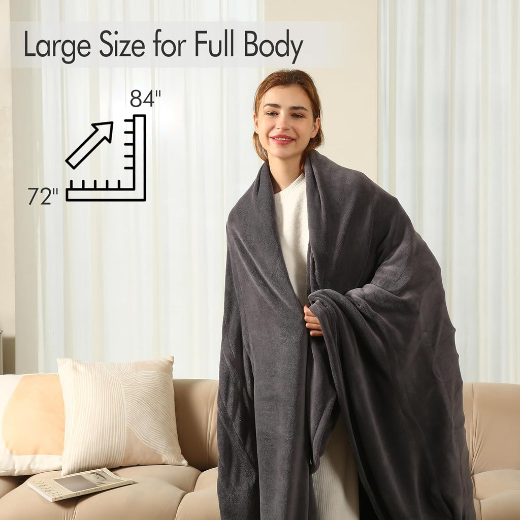Full Size Electric Blanket 72"x84" Dark Gray B894488