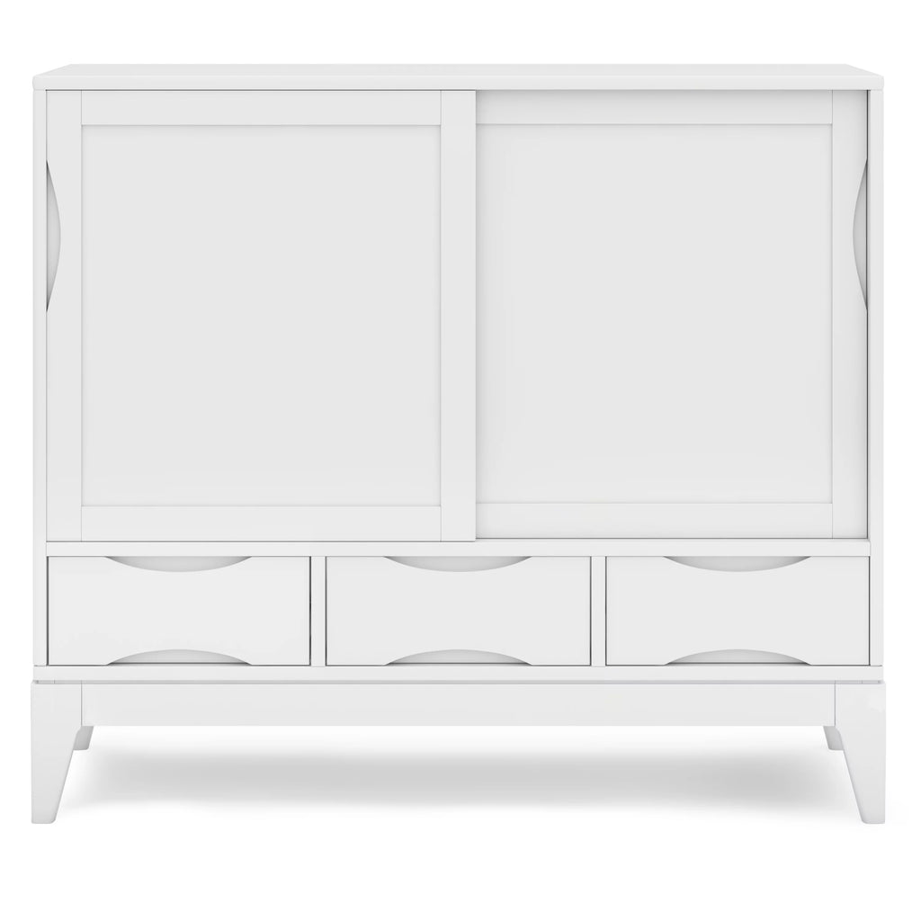 White Solid Hardwood Storage Cabinet W56460