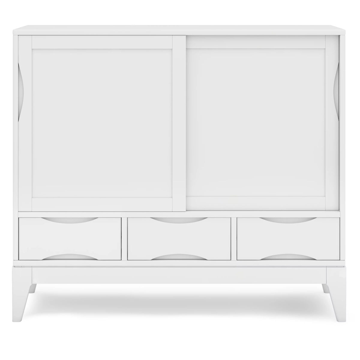 White Solid Hardwood Storage Cabinet W56460