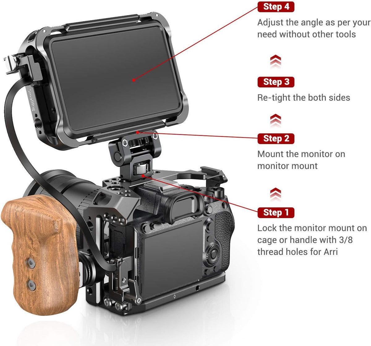 Monitor Mount EVF Holder Support with Locating Pins S6311