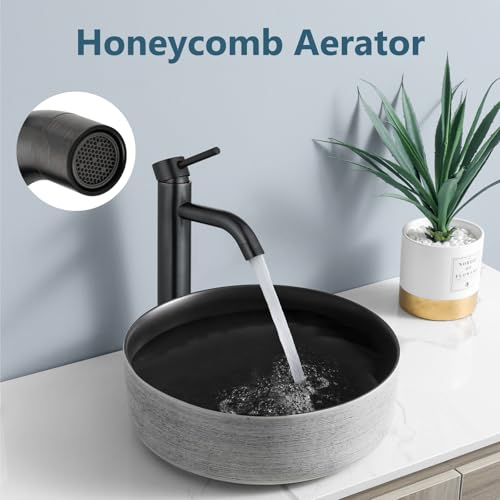 Matte Black Tall Stainless Steel Vessel Sink Faucet U423