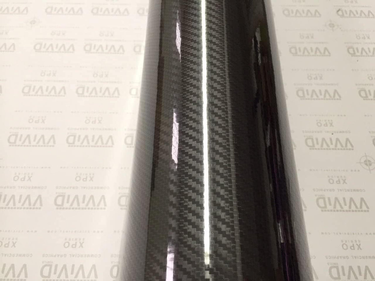 High Gloss Black Carbon Fiber Vinyl Car Wrap Film (2.75ft x 5ft) Pack of 2 M431989