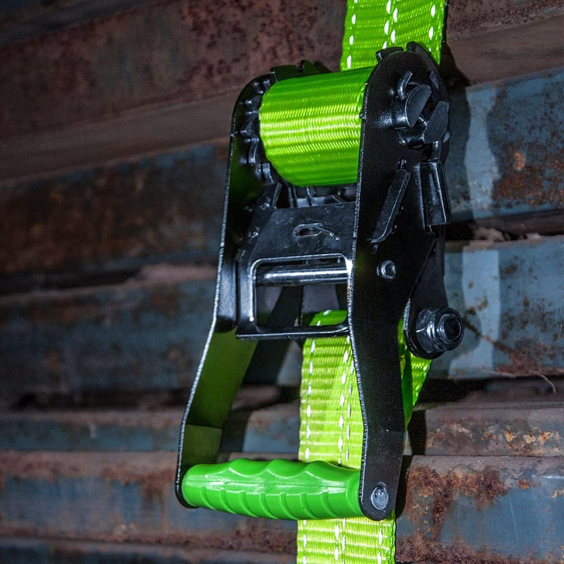 Ratchet Strap with Wire Hooks 2 Inch x 15 Foot 4 Pack 3,300 Pound Safe Working Load G432
