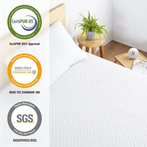 10'' Gel Memory Foam Mattress, Twin, Blue M476
