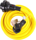 30A RV Power Extension Cord L530 Locking Female TT-30P to L5-30R 15 Feet Pack of 2 O691552