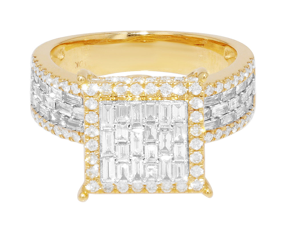 1.3CT Baguette Diamond Ring 10k Gold E242