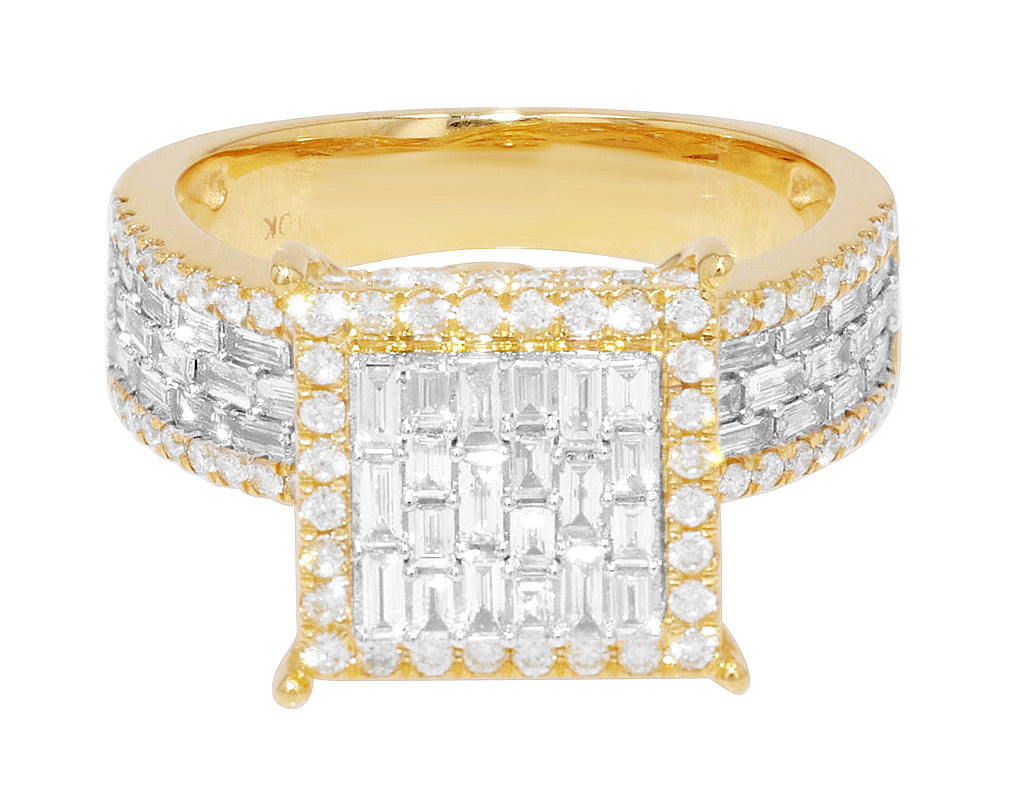 1.3CT Baguette Diamond Ring 10k Gold E242