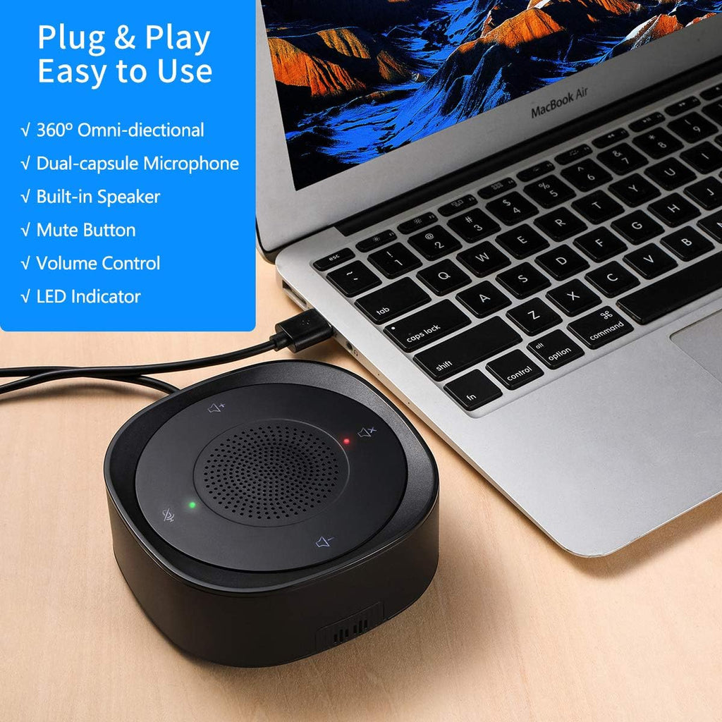 USB Speakerphone Microphone, Conference Speaker Omnidirectional Computer Mic Z937627