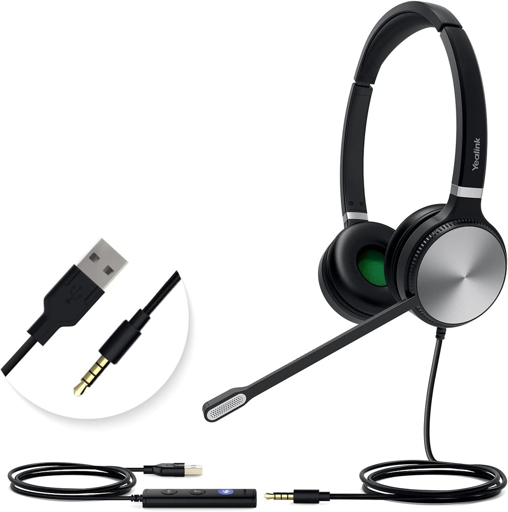 Headset with Microphone Noise Cancelling Stereo 3.5mm Jack G469