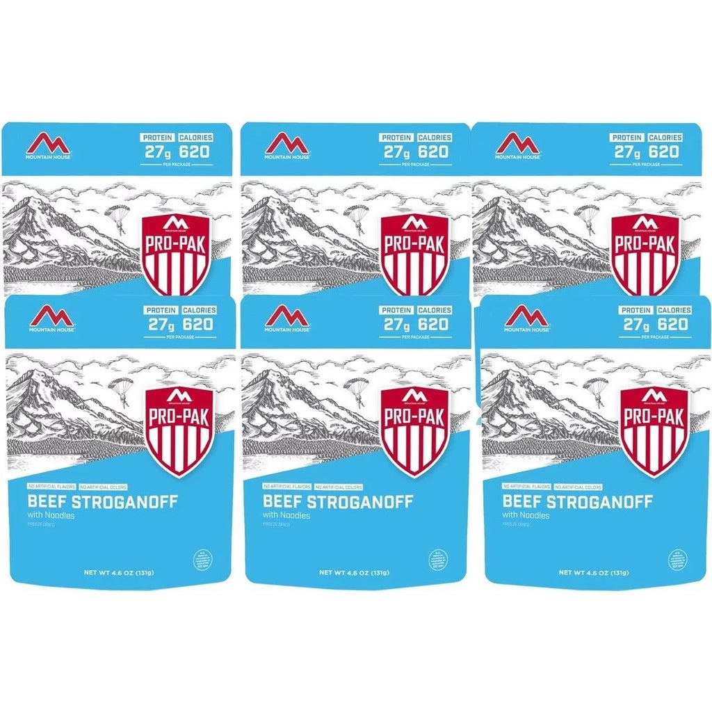 Beef Stroganoff Freeze Dried Emergency Survival Food - 6 Pouches L793