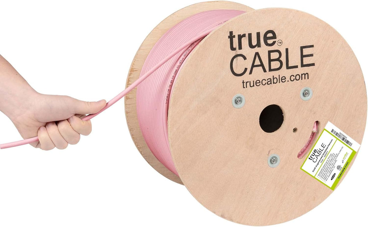 Cat6A Shielded Plenum 1000ft Gray 23AWG Solid Bare Copper Ethernet Cable L4237