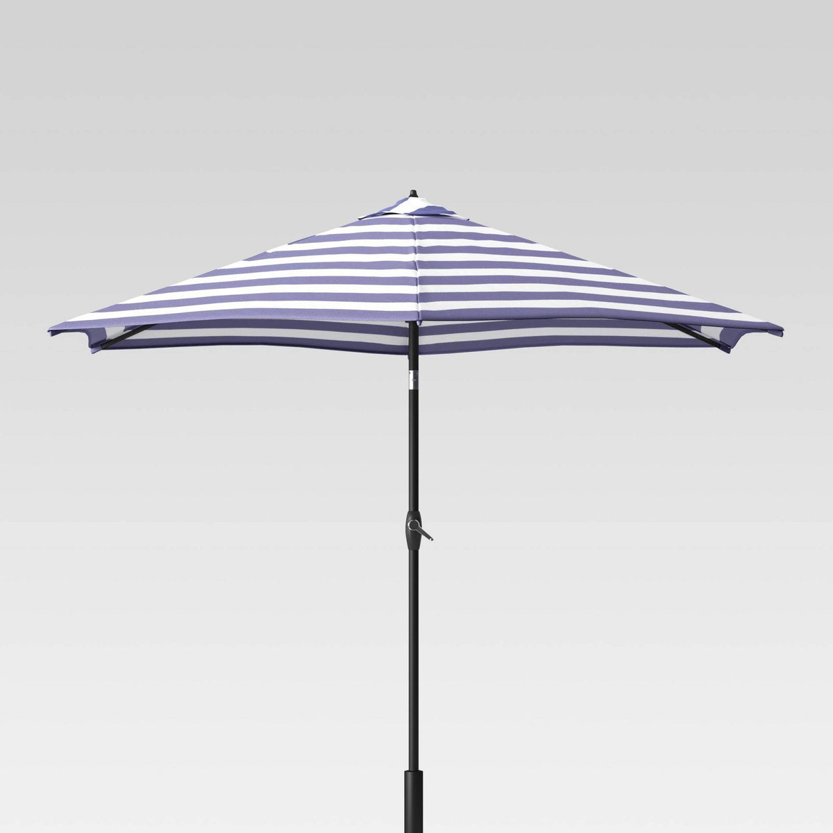 Navy Round Patio Umbrella with Light Wood Pole P14792