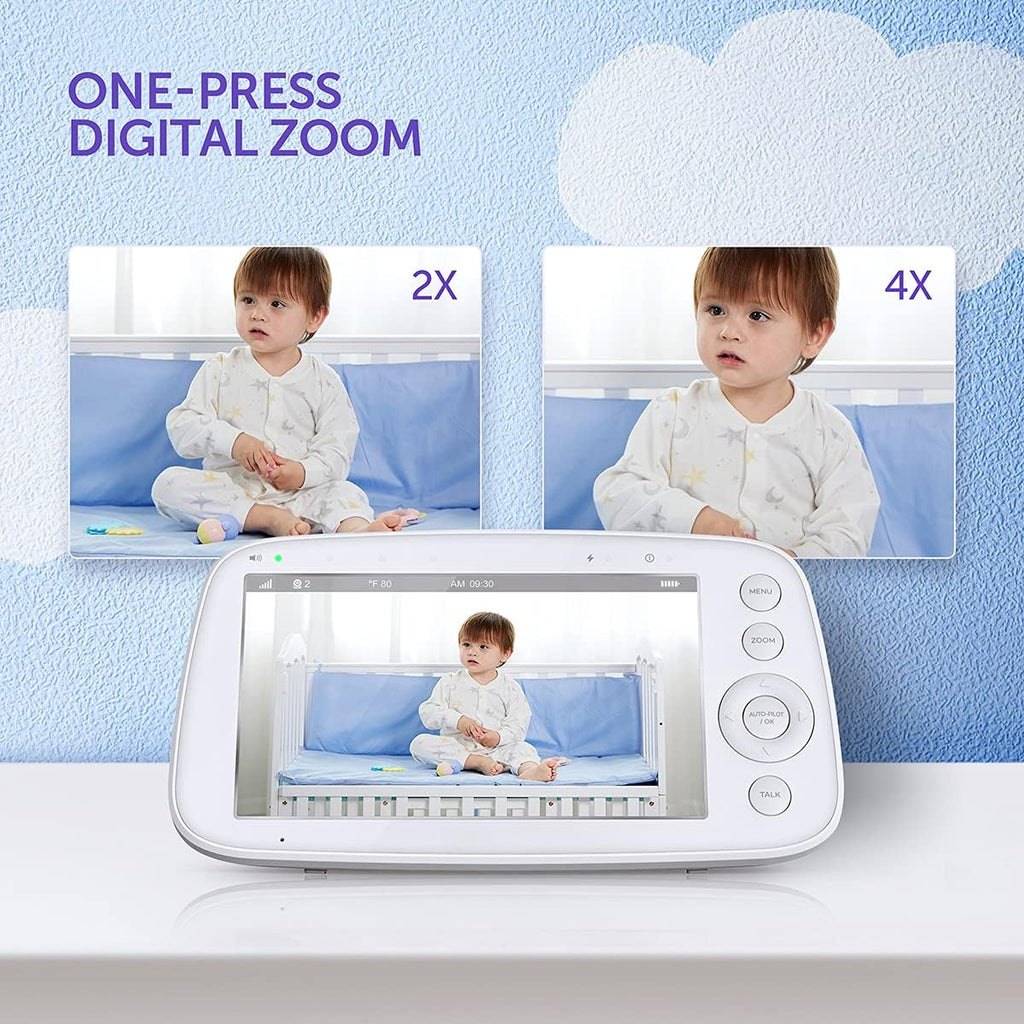 5 720P Video Baby Monitor with Pan-Tilt-Zoom Camera H17076