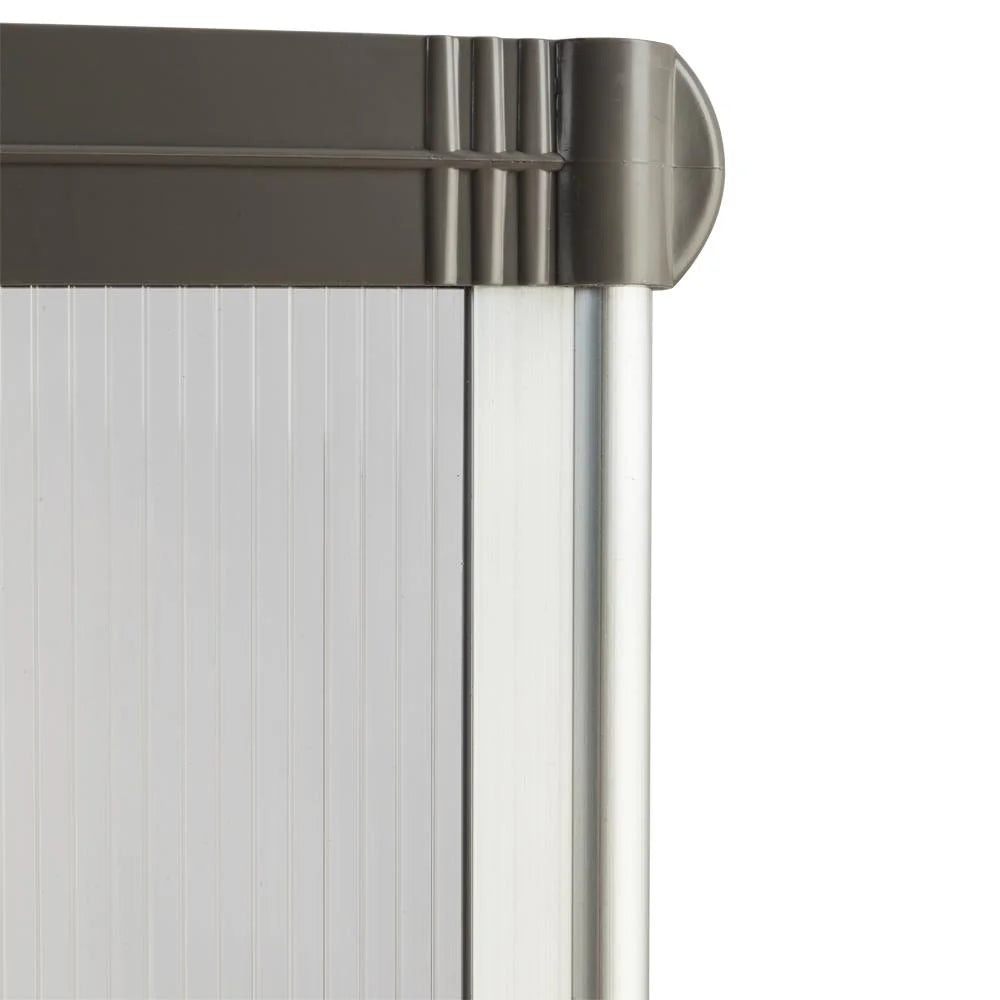 39.37" x 118.11" Door Window Patio Rain Cover Eaves Transparent Board & Gray Holder W213128