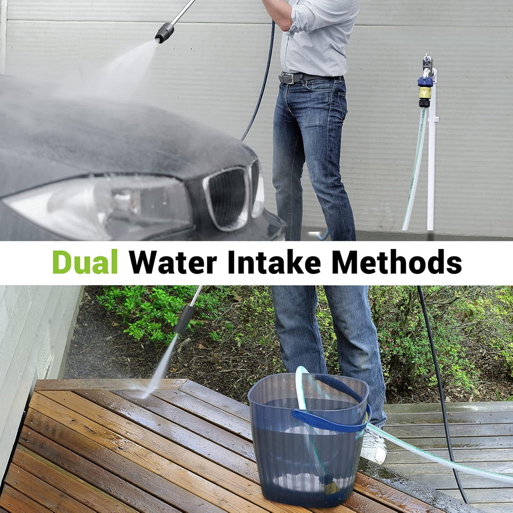 Green Electric Pressure Washer 3500PSI 1.85 GPM with Hose Reel K649