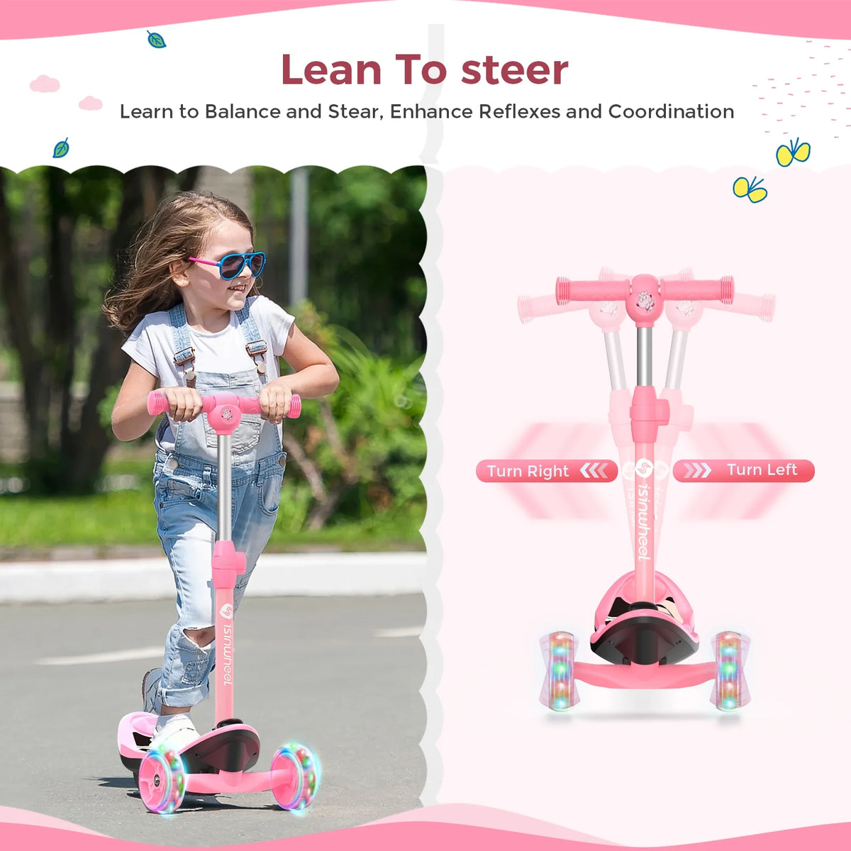 Height Adjustable Foldable 3 Wheels Electric Scooter B516162