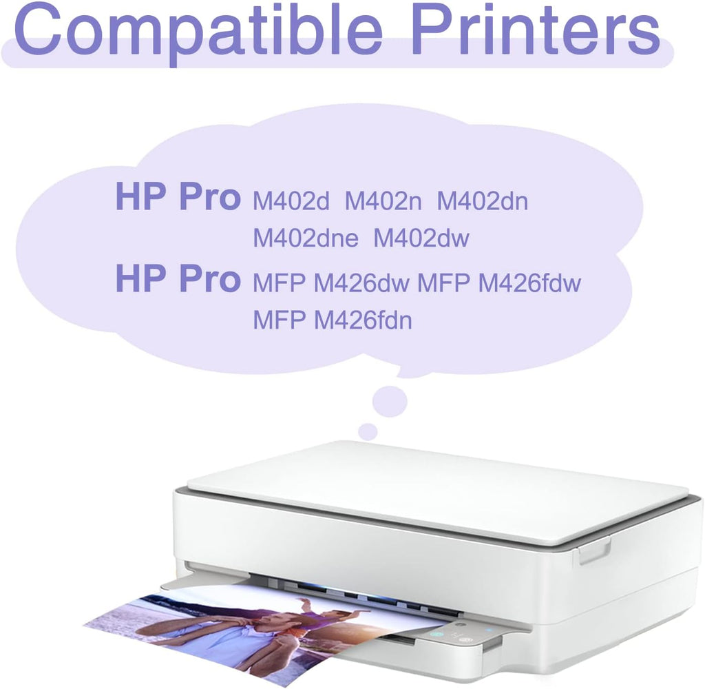 Black Toner Cartridges for HP 26A CF226A 26X CF226X (4 Pack) D8358
